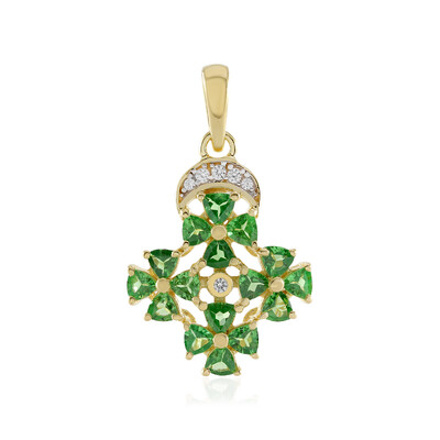 Tanzanian Tsavorite Silver Pendant