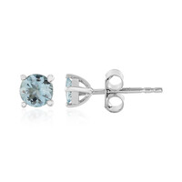 Aquamarine Silver Earrings