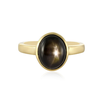 Black Star Sapphire Silver Ring