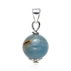 Blue Aragonite Silver Pendant