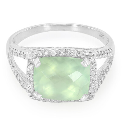 Prehnite Silver Ring