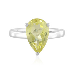 Lemon Quartz Silver Ring