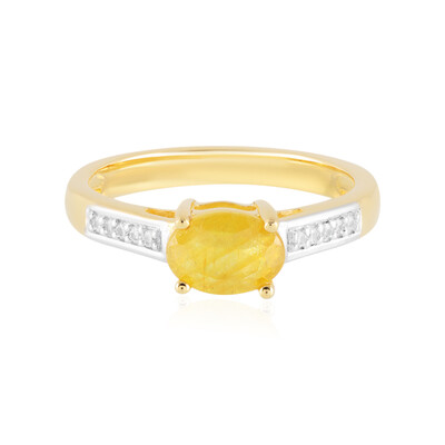 Yellow Sapphire Silver Ring