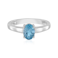 Swiss Blue Topaz Silver Ring