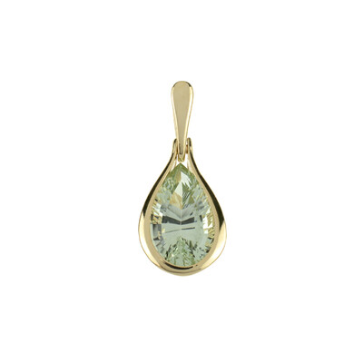 9K Green Amethyst Gold Pendant (dagen)