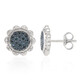 PK Blue Diamond Silver Earrings