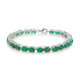 Zambian Emerald Silver Bracelet