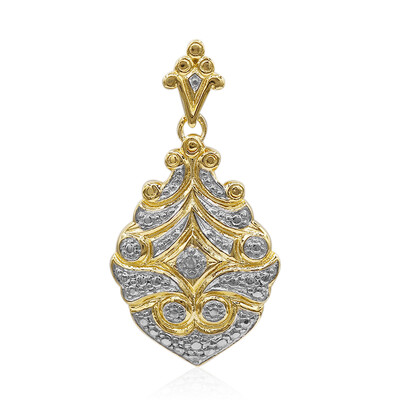 PK (I) Diamond Silver Pendant