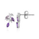 Rose de France Amethyst Silver Earrings