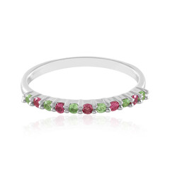 Pink Spinel Silver Ring