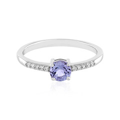 Unheated Tanzanite Silver Ring