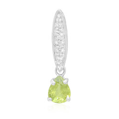 Green Sapphire Silver Pendant