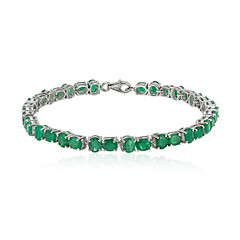 Zambian Emerald Silver Bracelet