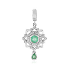 Colombian Emerald Silver Pendant