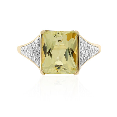 9K Canary Kunzite Gold Ring