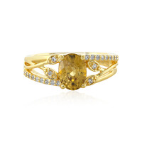 Yellow Zircon Silver Ring