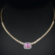 9K AAA Kunzite Gold Necklace (de Melo)