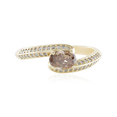 14K SI2 Champagne Diamond Gold Ring (de Melo)