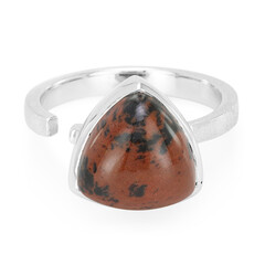 Mahogany Obsidian Silver Ring