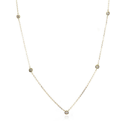 9K Flawless (F) Diamond Gold Necklace