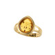 Cognac Baltic Amber Silver Ring (dagen)