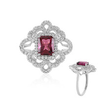 Nigerian Pink Tourmaline Silver Ring