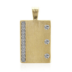 9K SI1 (G) Diamond Gold Pendant