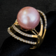 9K Royal Peach Ming Pearl Gold Ring (TPC)