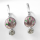 Green Amethyst Silver Earrings