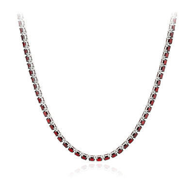 Garnet Silver Necklace