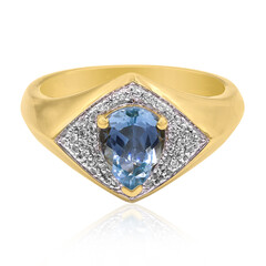 9K Medina Aquamarine Gold Ring