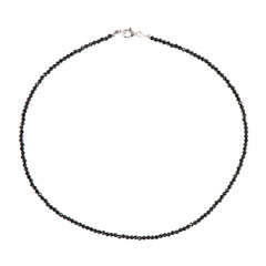 Black Spinel Silver Necklace