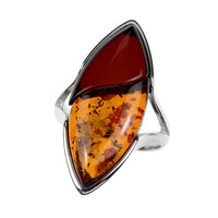 Baltic Amber Silver Ring