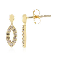 I2 Champagne Diamond Silver Earrings