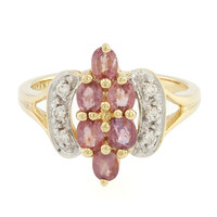 18K Unheated Padparadscha Sapphire Gold Ring (AMAYANI)