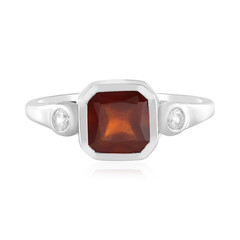 Hessonite Garnet Silver Ring