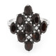 Chocolate Zircon Silver Ring