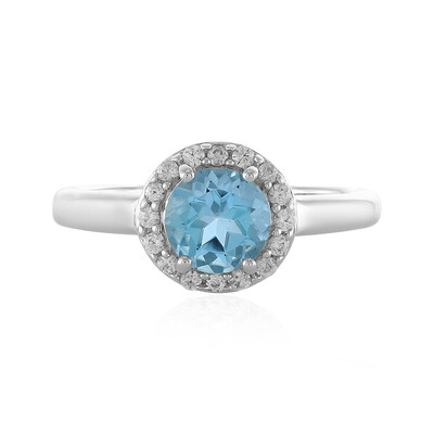 Swiss Blue Topaz Silver Ring