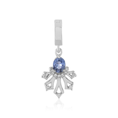 Unheated Ceylon Blue Sapphire Silver Pendant