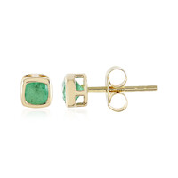 9K Colombian Emerald Gold Earrings