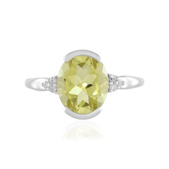 Lemon Quartz Silver Ring