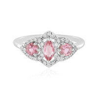 Nigerian Pink Tourmaline Silver Ring