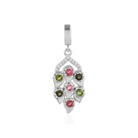 Fancy Tourmaline Silver Pendant