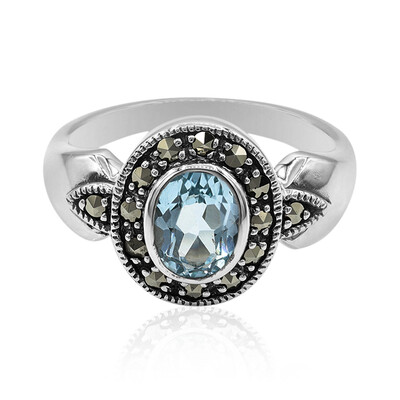 Sky Blue Topaz Silver Ring