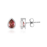 Brazilian Pink Tourmaline Silver Earrings