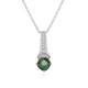 Chrome Apatite Silver Necklace