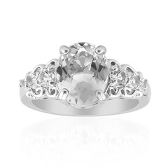 White Topaz Silver Ring