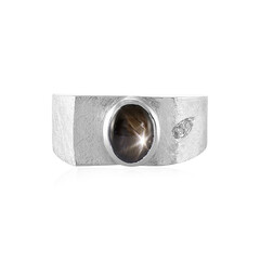 Black Star Sapphire Silver Ring