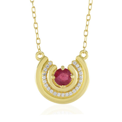 Bemainty Ruby Silver Necklace