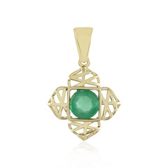 9K Brazilian Emerald Gold Pendant (Ornaments by de Melo)